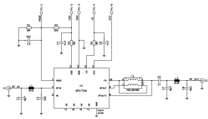Qorvo QPC7336 Evaluierungsboard